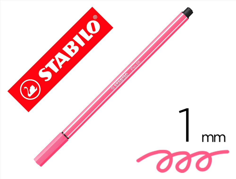 ROTULADOR STABILO ACUARELABLE PEN 68 CARNE OSCURO PUNTA GRUESA 1MM