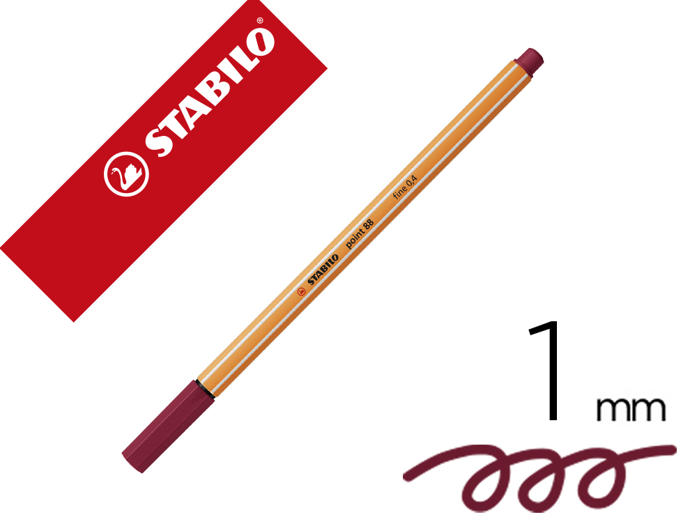 ROTULADOR STABILO PUNTA DE FIB RA POINT 88 PURPURA PUNTA FINA 0,4MM