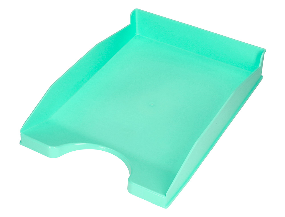 BANDEJA SOBREMESA PLASTICO Q-CONNECT VERDE MENTA OPACO 240X70X340 MM