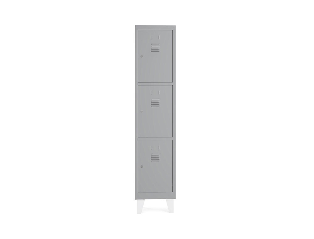 TAQUILLA METALICA ROCADA 300 1 MODULO 3 PUERTAS GRIS 330X500X1800 MM