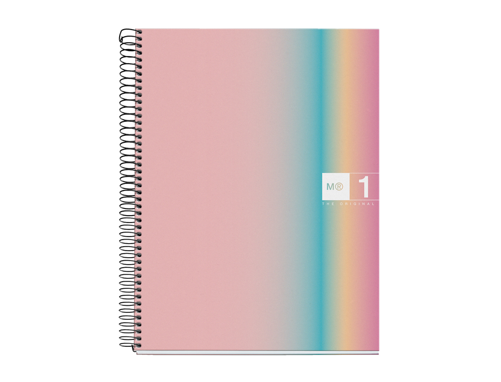 CUADERNO ESPIRAL MIQUELRIUS DIN A4 80 HOJAS 90 GR CUADRO 5 MM TAPA FORRADA AURORA WEST