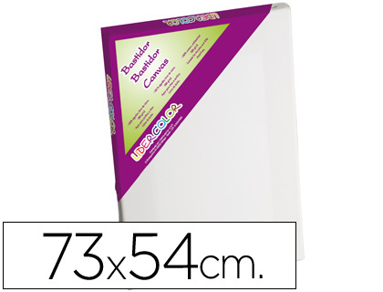 BASTIDOR LIDERPAPEL20P LIENZO GRAPADO TRASERO ALGODON 100% MARCO PAWLONIA 1,8X3,8 CM BORDES MADERA 73X54 CM