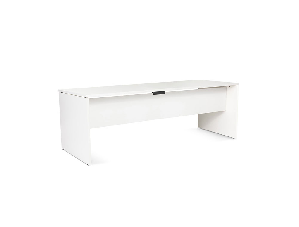 MESA OFICINA ROCADA SERIE WORK 200X80 CM ACABADO AW04 BLANCO/BLANCO