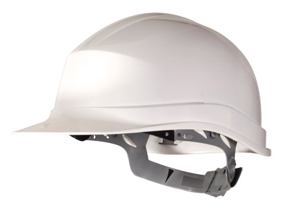 CASCO DE PROTECCION DELTAPLUS POLIETILENO ESPECIAL PARA OBRA Y TRABAJOS ELECTRICOS DE BAJA TENSION COLOR BLANCO