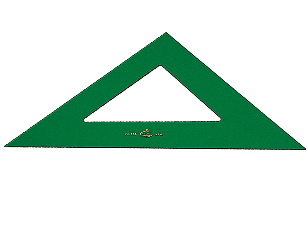 ESCUADRA FABER CASTELL 28 CM PLASTICO VERDE
