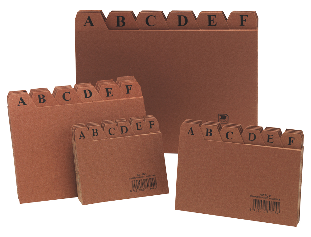 INDICE FICHERO CARTON N1 65X95 MM