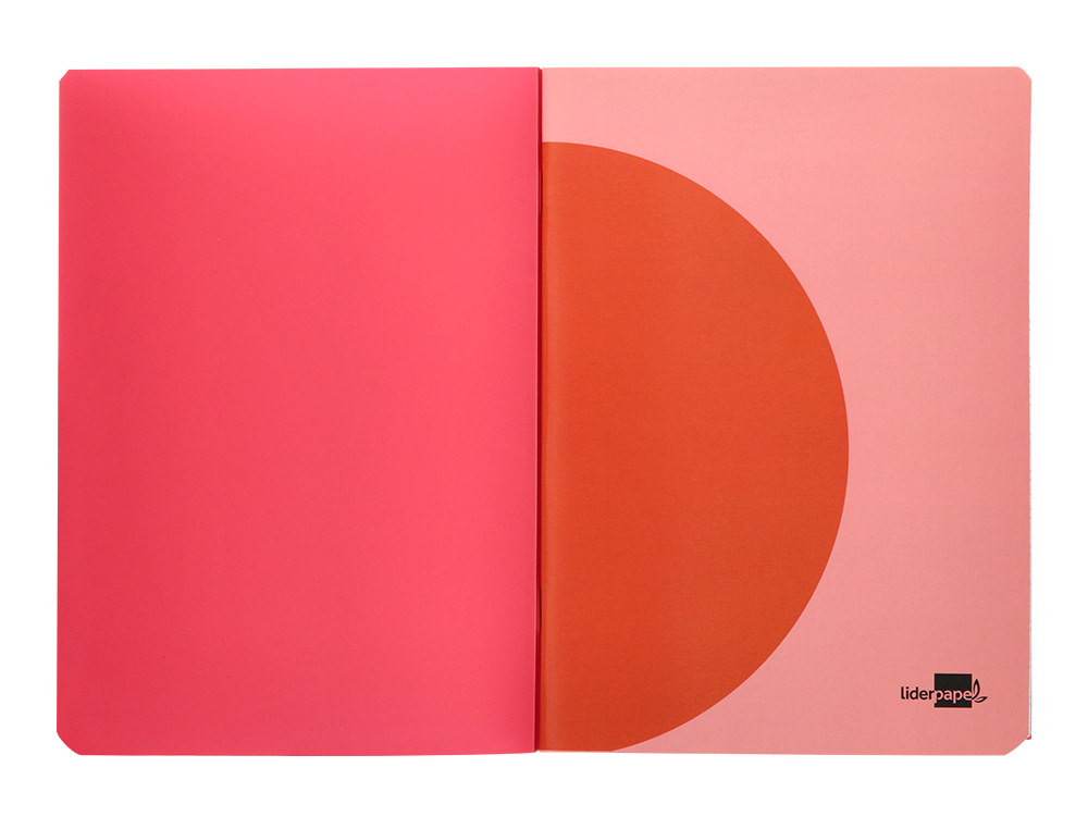LIBRETA LIDERPAPEL 360 TAPA DE PLASTICO A4 48 HOJAS 90G/M2 PAUTA 4 3,5MM CON MARGEN COLORES SURTIDOS