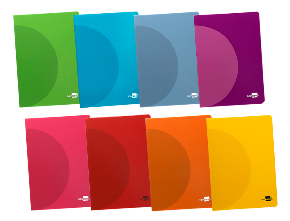 LIBRETA LIDERPAPEL 360 TAPA DE PLASTICO A4 48 HOJAS 90G/M2 PAUTA 4 3,5MM CON MARGEN COLORES SURTIDOS