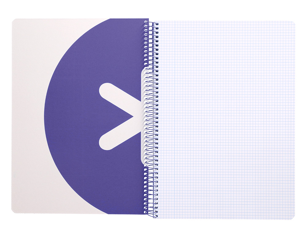 CUADERNO ESPIRAL ANTARTIK A4 MICRO TAPA DURA 80H 100 GR CUADRO 5 MM SIN BANDAS 4 TALADROS COLOR LAVANDA