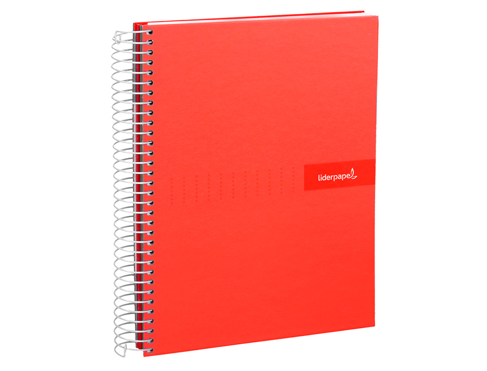CUADERNO ESPIRAL LIDERPAPEL A4 CRAFTY TAPA FORRADA 80H 90GR CUADRO 5MM CON MARGEN COLORES SURTIDOS