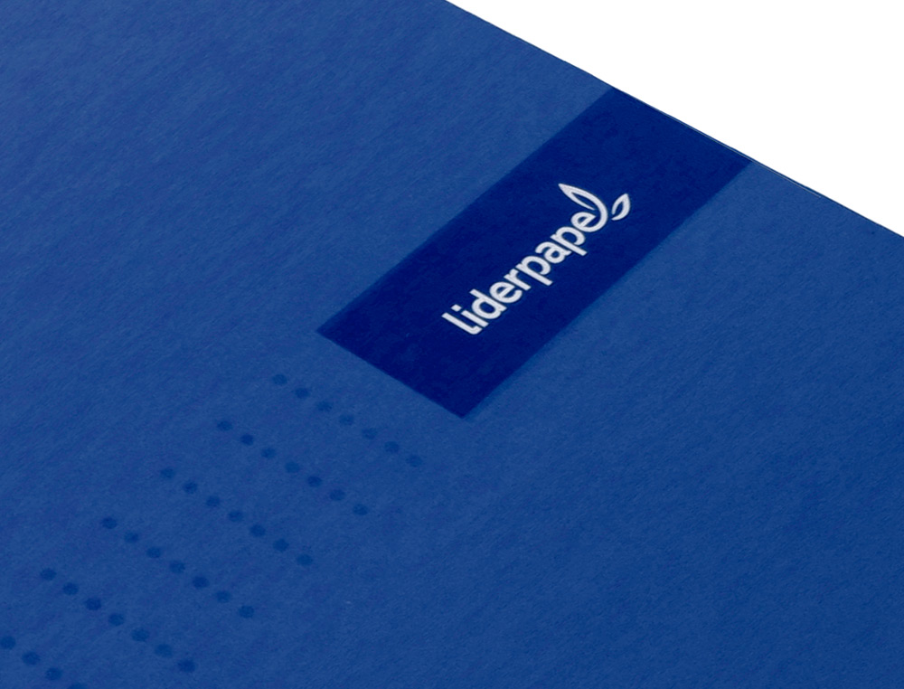 CUADERNO ESPIRAL LIDERPAPEL A4 MICRO CRAFTY TAPA FORRADA 120H 90GR CUADRO 5MM 5 BANDAS 4 COLORES COLOR AZUL