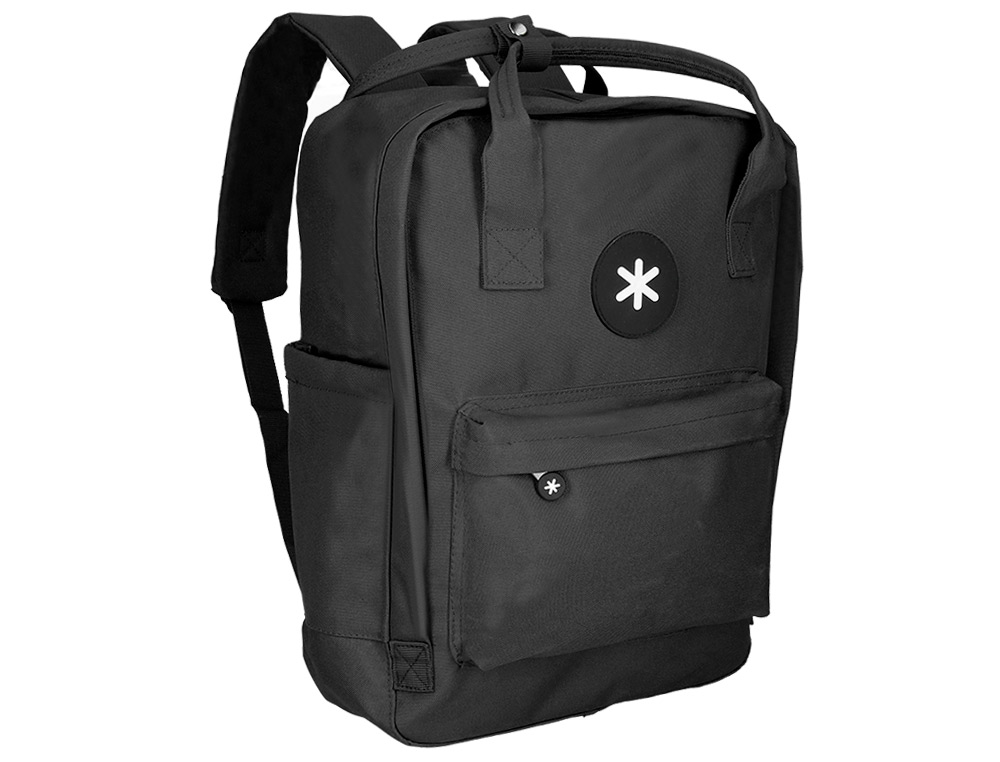 MOCHILA ANTARTIK 2 ASAS Y BOLSILLOS EXTERIORES NEGRO 300X115X390 MM
