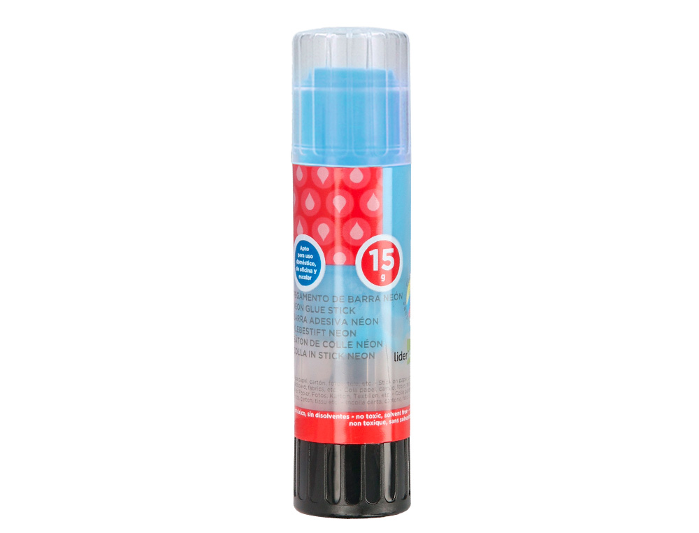 PEGAMENTO LIDERPAPEL EN BARRA 15 GR TRAZO MAGICO COLOR NEON SURTIDO UNIDAD