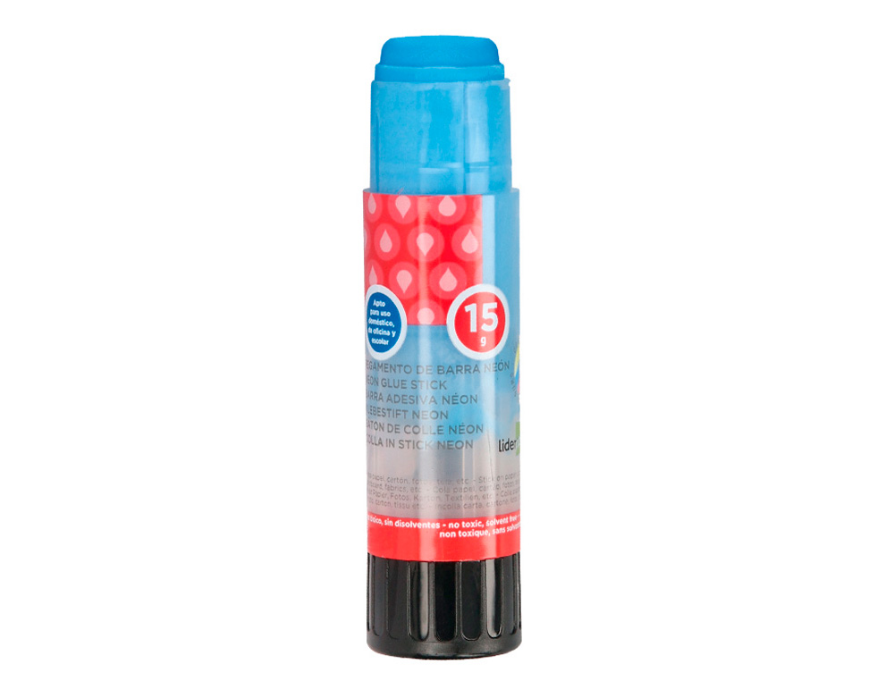 PEGAMENTO LIDERPAPEL EN BARRA 15 GR TRAZO MAGICO COLOR NEON SURTIDO UNIDAD