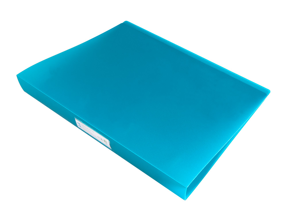 CARPETA LIDERPAPEL 4 ANILLAS 25 MM MIXTAS POLIPROPILENO DIN A4 CELESTE OPACO