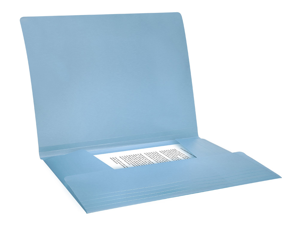 CARPETA LIDERPAPEL GOMAS SOLAPAS POLIPROPILENO DIN A4 CELESTE OPACO
