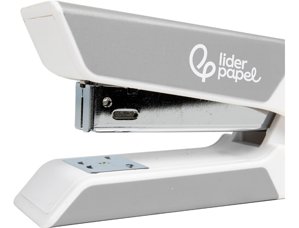 GRAPADORA LIDERPAPEL CON REGALO DE EXTRAEGRAPAS Y CAJA DE 1000 GRAPAS 26/6 CAPACIDAD 20H COLOR GRIS