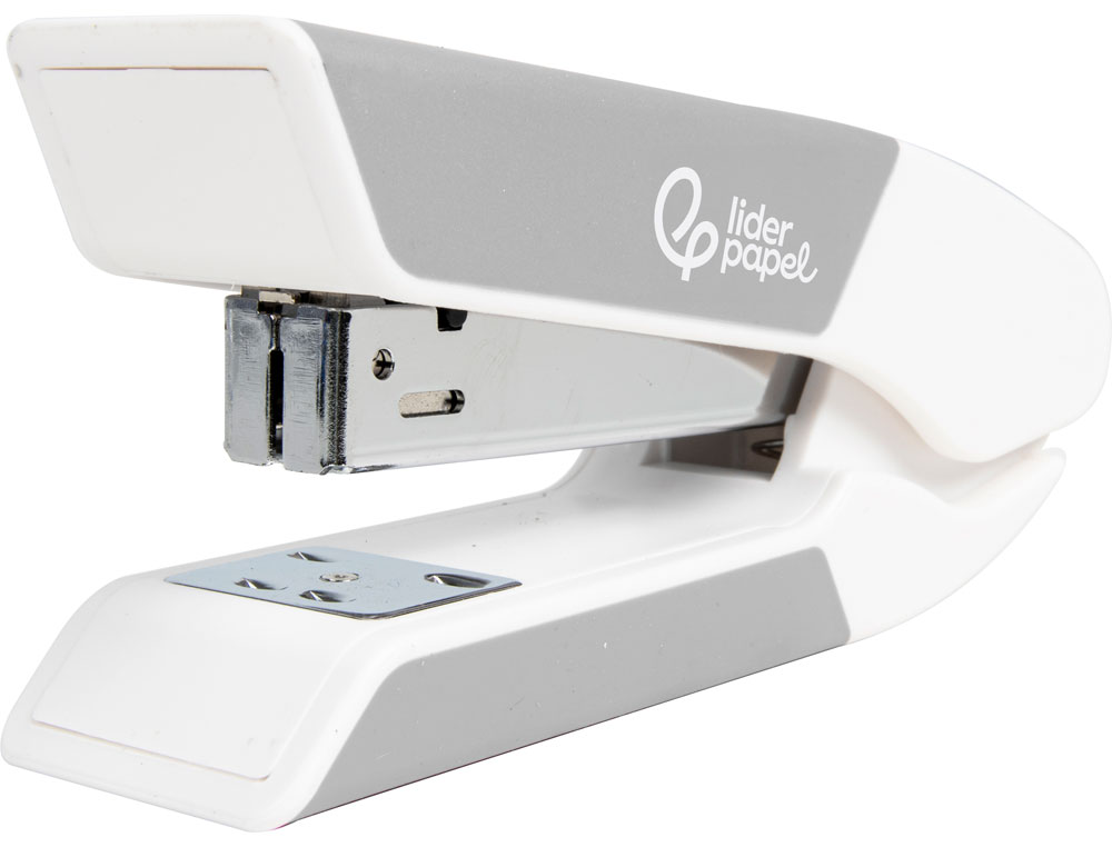 GRAPADORA LIDERPAPEL CON REGALO DE EXTRAEGRAPAS Y CAJA DE 1000 GRAPAS 26/6 CAPACIDAD 20H COLOR GRIS