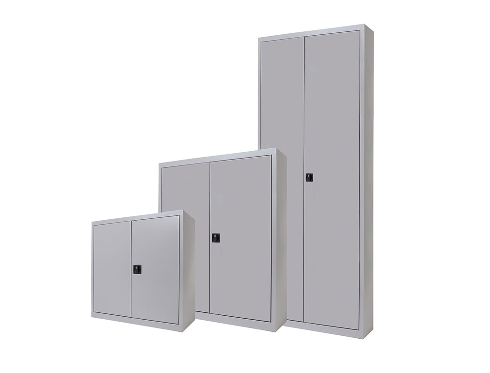 ARMARIO METALICO ROCADA DOS PUERTAS BATIENTES INCLUYE DOS BALDA 102X105X45 CM ACABADO AC00 GRIS/GRIS