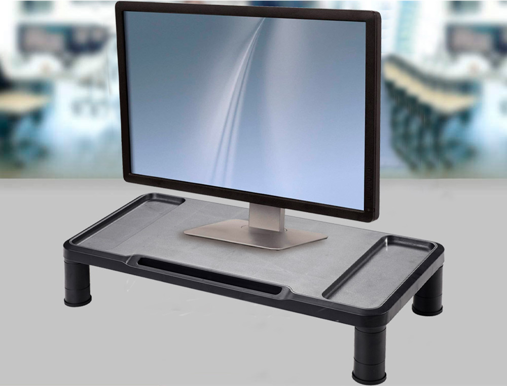 SOPORTE Q-CONNECT PARA MONITOR AJUSTABLE EN ALTURA 555X265X112 MM
