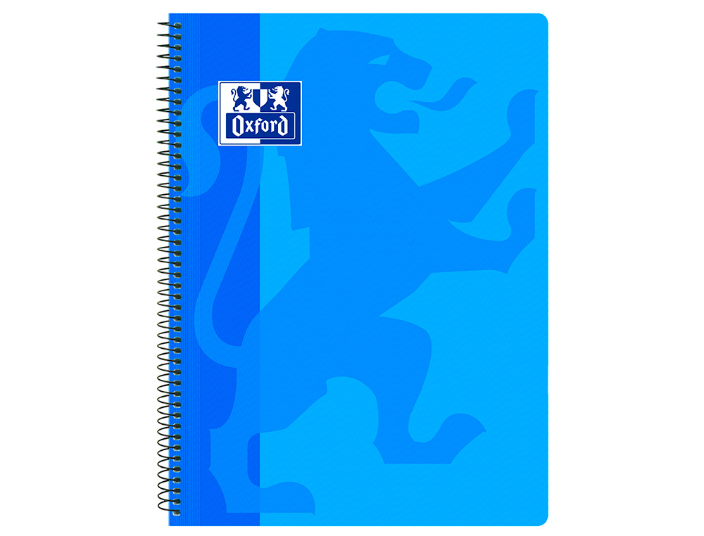 CUADERNO ESPIRAL OXFORD SCHOOL CLASSIC TAPA POLIPROPILENO FOLIO 80 HOJAS CUADRO 4 MM CON MARGEN AZUL