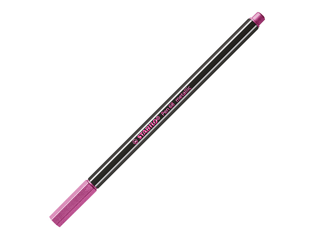 ROTULADOR STABILO PUNTA DE FIBRA PEN 68 METALLIC ESTUCHE PLASTICO DE 8 UNIDADES COLORES SURTIDOS