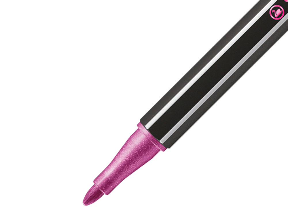 ROTULADOR STABILO PUNTA DE FIBRA PEN 68 METALLIC ESTUCHE PLASTICO DE 8 UNIDADES COLORES SURTIDOS