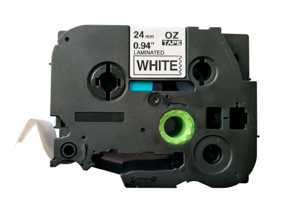 CINTA Q-CONNECT TZE-251 BLANCO-NEGRO 24MM LONGITUD 8 MT