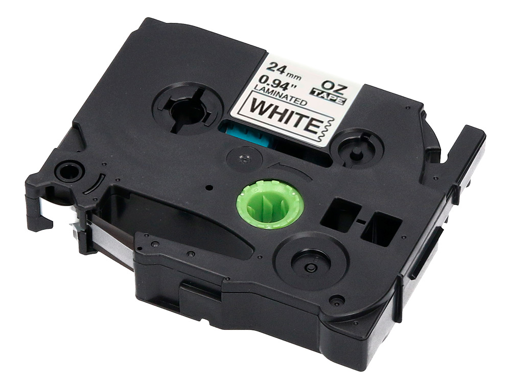CINTA Q-CONNECT TZE-251 BLANCO-NEGRO 24MM LONGITUD 8 MT