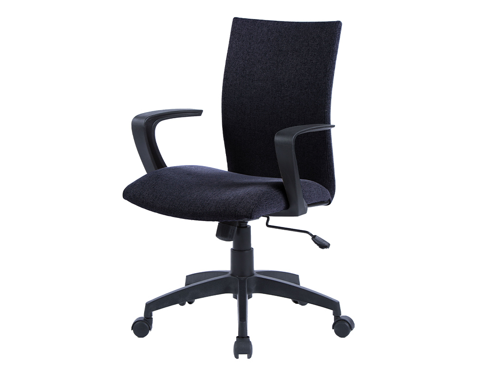 SILLA GIRATORIA Q-CONNECT BASE NYLON REGULABLE EN ALTURA 895+110MM ALTO 580MM ANCHO 550MM PROFUNDIDAD NEGRO