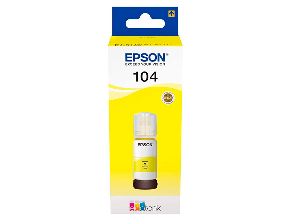 TINTA EPSON ECOTANK 104 ET-2710 / 2711 / 2712 / 2720 / 2726 / 4700 AMARILLO 7500 PAGINAS