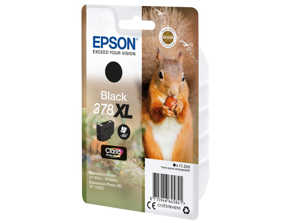 INK-JET EPSON 378 XL EXPRESSION HOME XP-8605 / 8606 / XP-15000 / XP-8500 / 8505 NEGRO 500 PAG