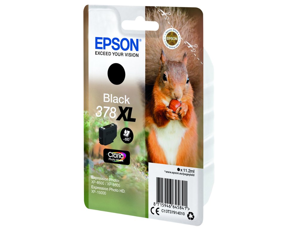INK-JET EPSON 378 XL EXPRESSION HOME XP-8605 / 8606 / XP-15000 / XP-8500 / 8505 NEGRO 500 PAG