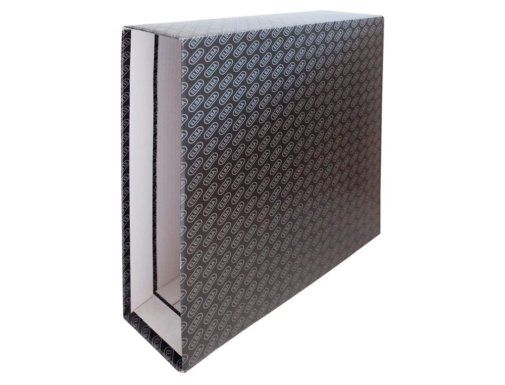 CAJA ARCHIVADOR DE PALANCA CARTON FORRADO ELBA DIN A4 LOMO 85 MM NEGRO
