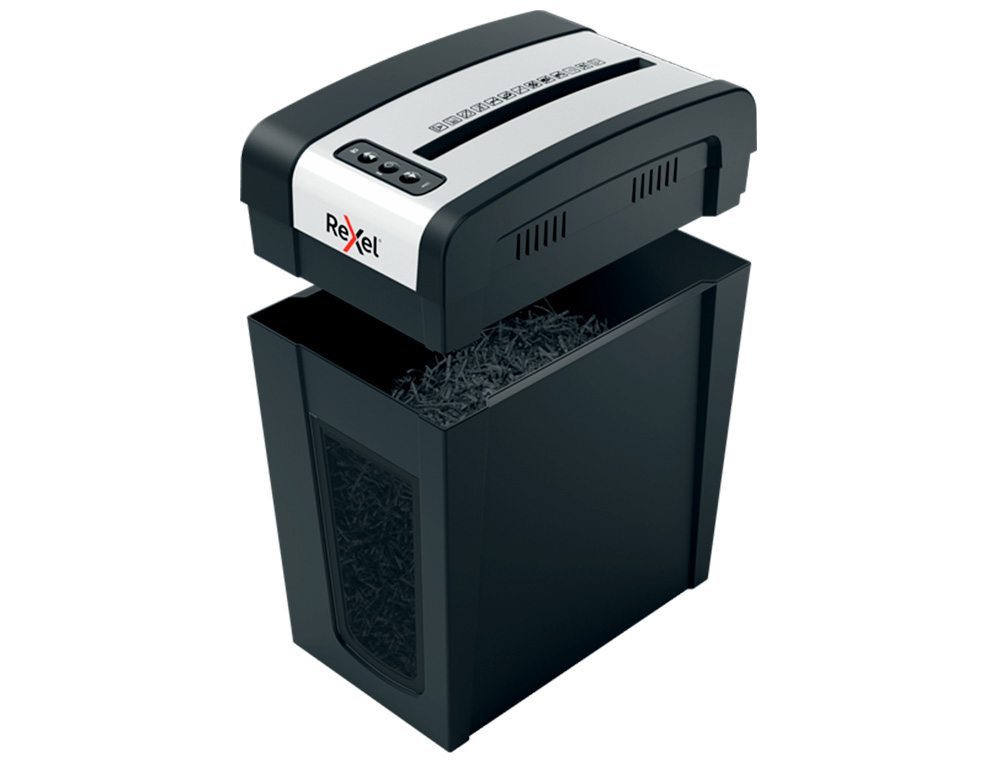 DESTRUCTORA DE DOCUMENTOS REXEL SECURE MC6-SL EU CAPACIDAD 6 HOJAS GRAPAS CLIPS TARJETAS Y CD 18 L