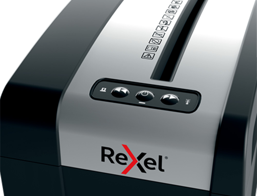 DESTRUCTORA DE DOCUMENTOS REXEL SECURE MC6-SL EU CAPACIDAD 6 HOJAS GRAPAS CLIPS TARJETAS Y CD 18 L