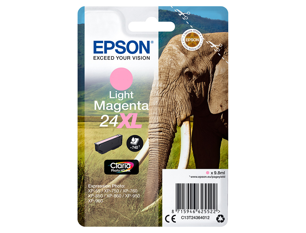 INK-JET EPSON CLARIA PHOTO HD INK MAGENTA CLARO 24XL EXPRESSION PHOTO XP-950