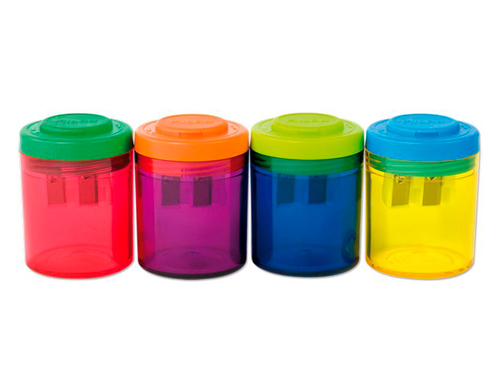 SACAPUNTAS MILAN COLLECTION PLASTICO 2 USOS + 4 GOMAS DE BORRAR 430