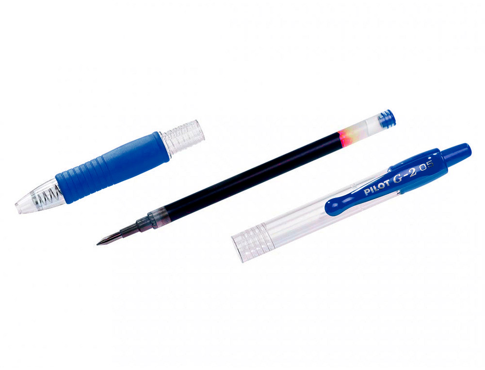 BOLIGRAFO PILOT G-2 AZUL TINTA GEL RETRACTIL SUJECION DE CAUCHO EN BLISTER