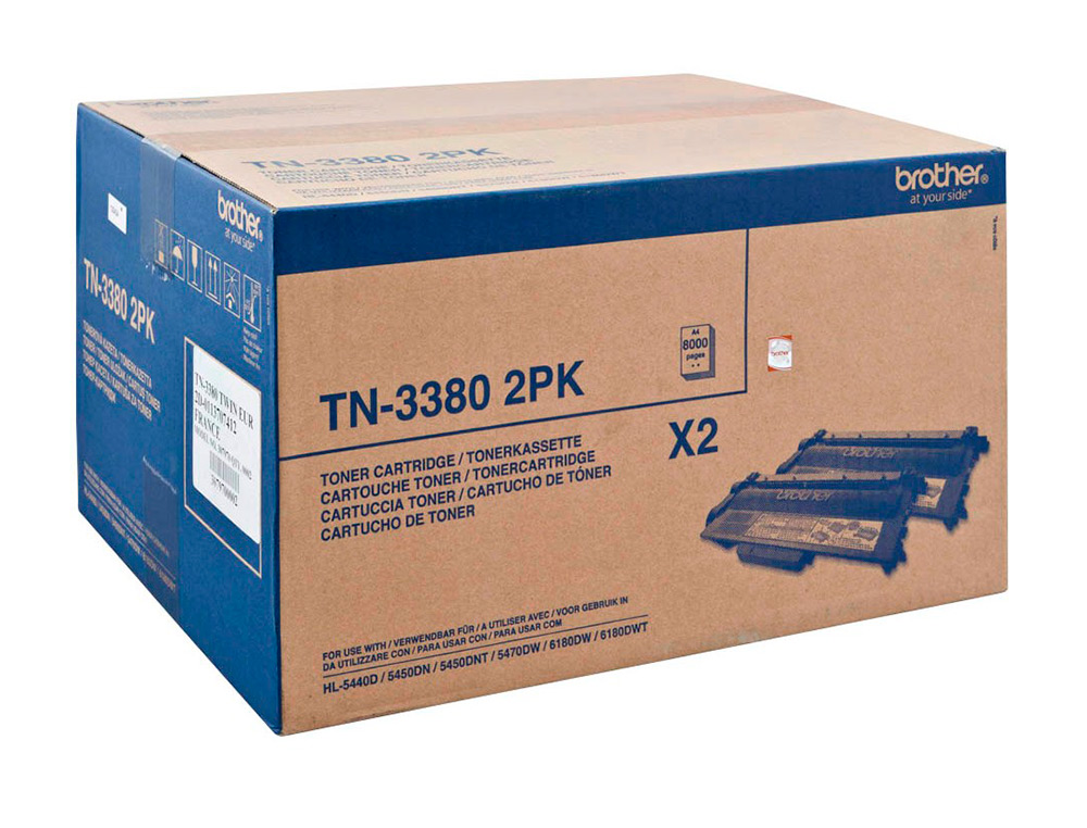 TONER BROTHER HL5440D / 5450DN / 5470DW 16000 PAG 2 PACK NEGRO