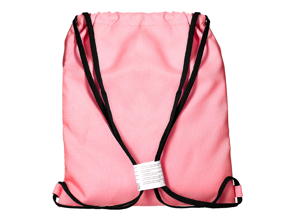 MOCHILA SACO PLANO ANTARTIK BOLSILLO INTERIOR CON CREMALLERA COLOR CORAL 350X400 MM