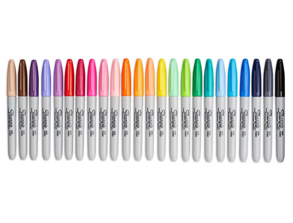 ROTULADOR SHARPIE PERMANENTE FINO BLISTER 24 UNIDADES COLORES SURTIDOS