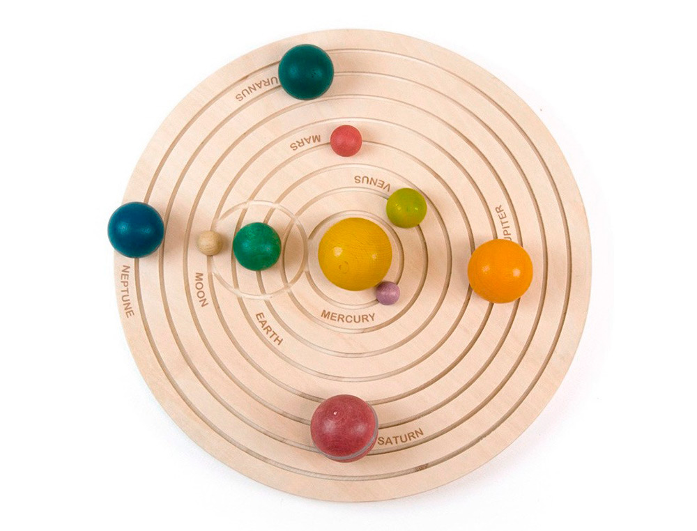 JUEGO DIDACTICO ANDREUTOYS SISTEMA SOLAR 3D MADERA