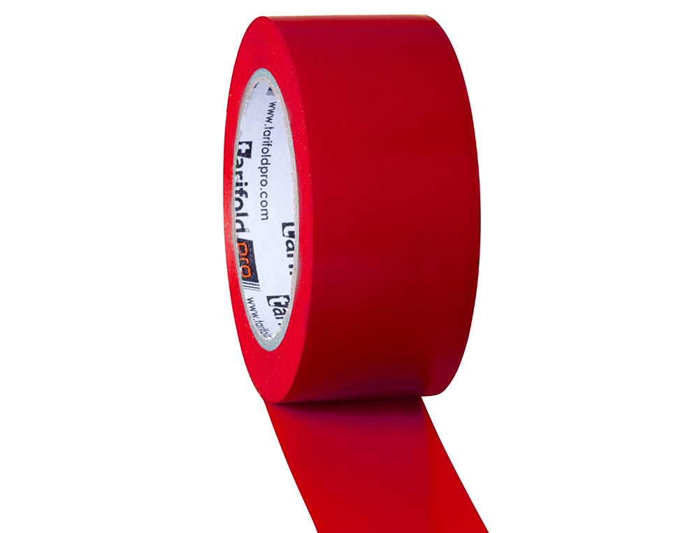 CINTA ADHESIVA DJOIS PARA MARCAJE Y SEÑALIZACION DE SUELO 33 MT X 50 MM COLOR ROJO
