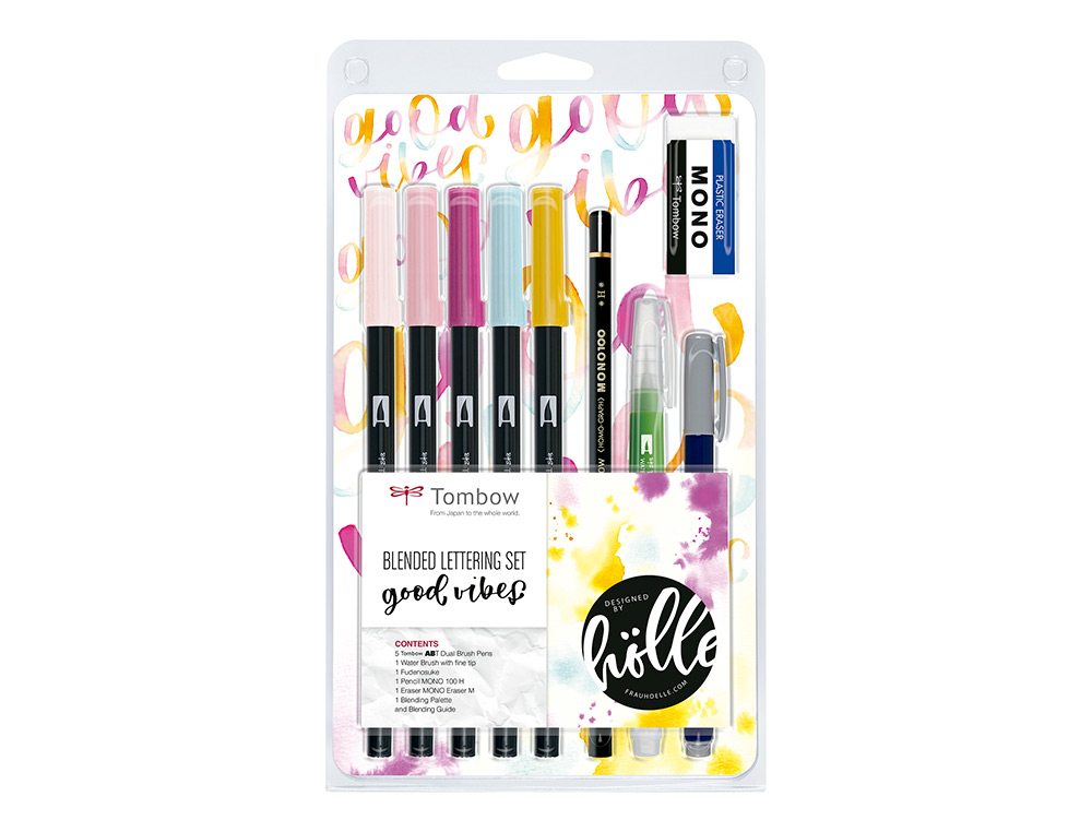 SET BLENDED LETTERING TOMBOW GOOD VIBES 9 PIEZAS