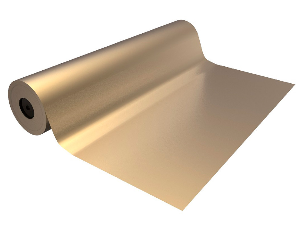PAPEL DE REGALO BASIKA METALIZADO ORO BOBINA ANCHO 62 CM LONGITUD 80 M