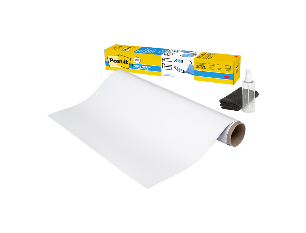 PIZARRA BLANCA POST-IT SUPER STICKY FLEX ADHESIVA REMOVIBLE ROLLO 121,9X182,9 CM