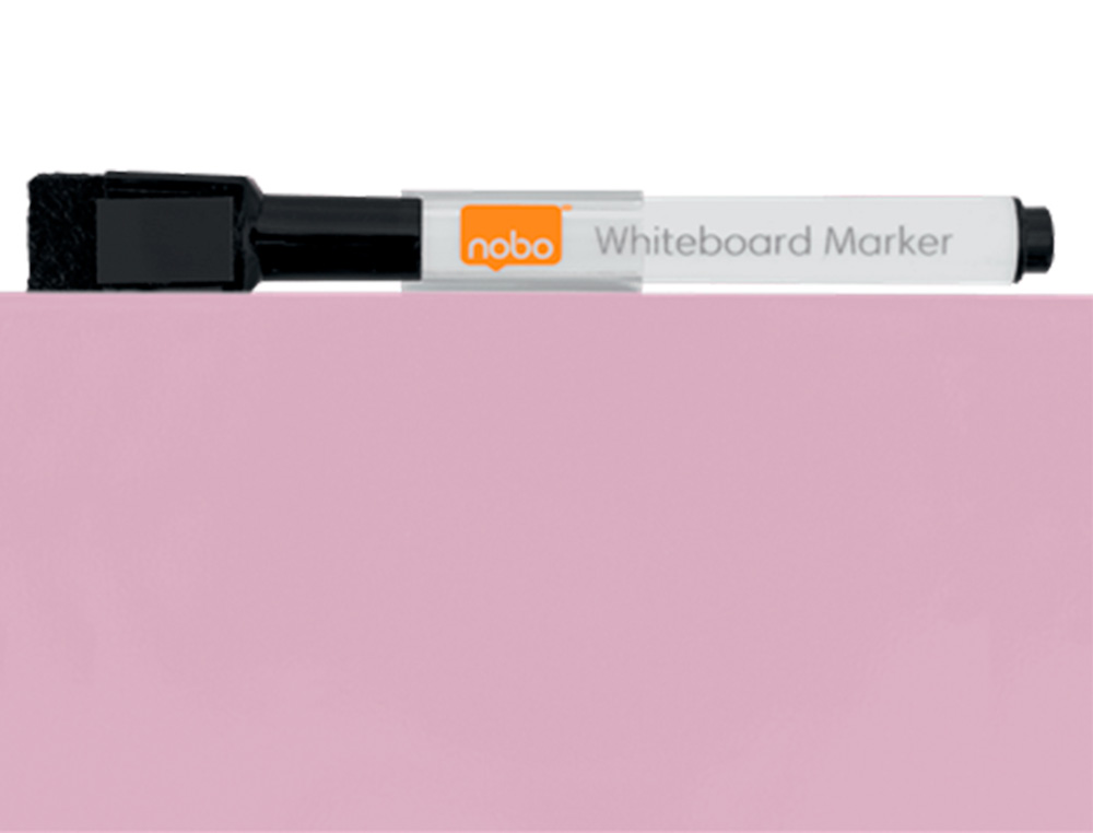 PIZARRA NOBO MAGNETICA PARA EL HOGAR COLOR ROSA 360X360 MM