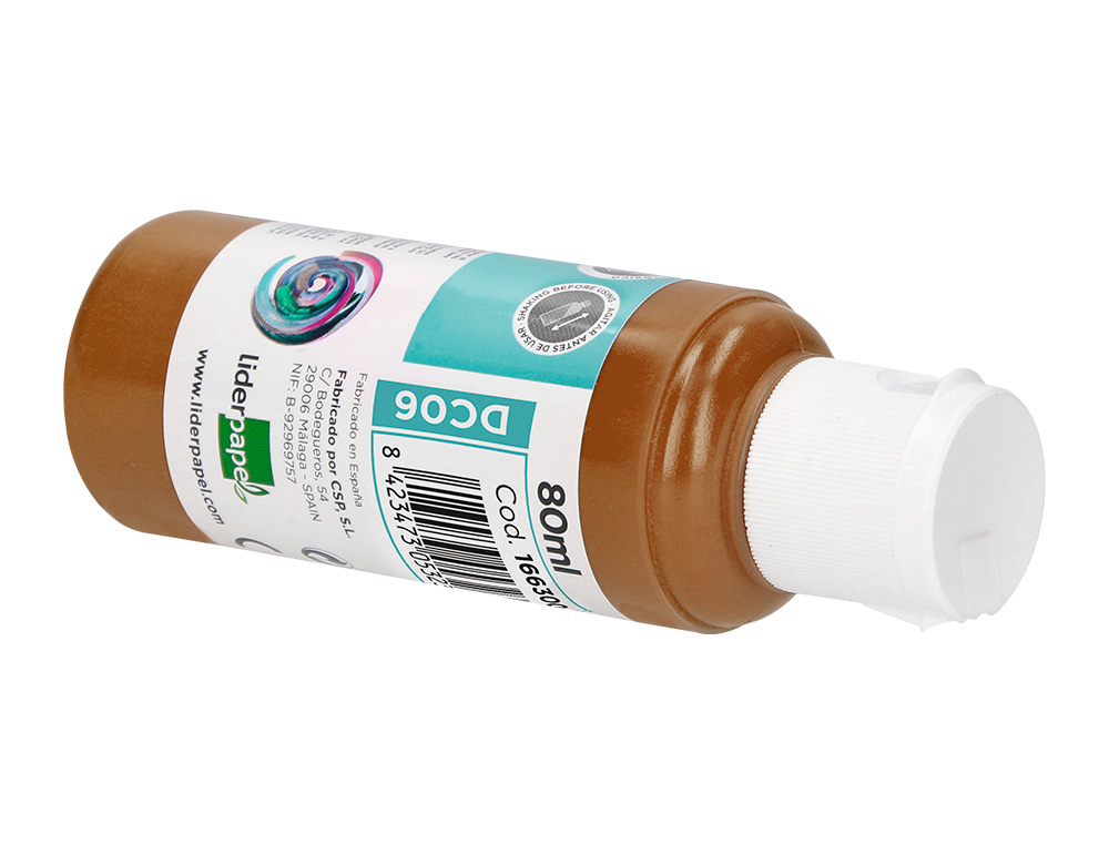 PINTURA ACRILICA LIDERPAPEL BOTE DE 80 ML MARRON