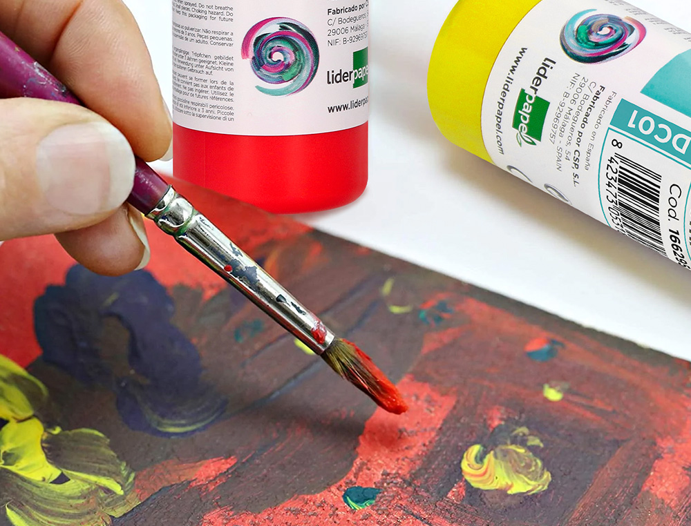 PINTURA ACRILICA LIDERPAPEL BOTE DE 80 ML MARRON